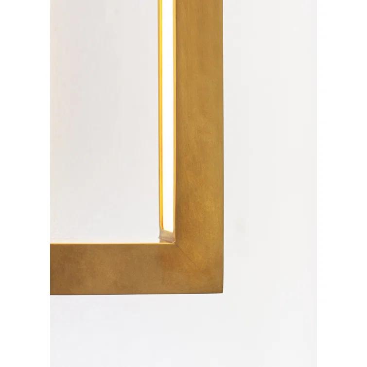 Stagger Natural Brass Slim LED Wall Sconce, Dimmable 25.1"