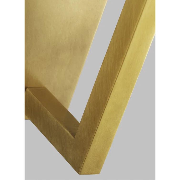 Stagger Natural Brass Slim LED Wall Sconce, Dimmable 25.1"