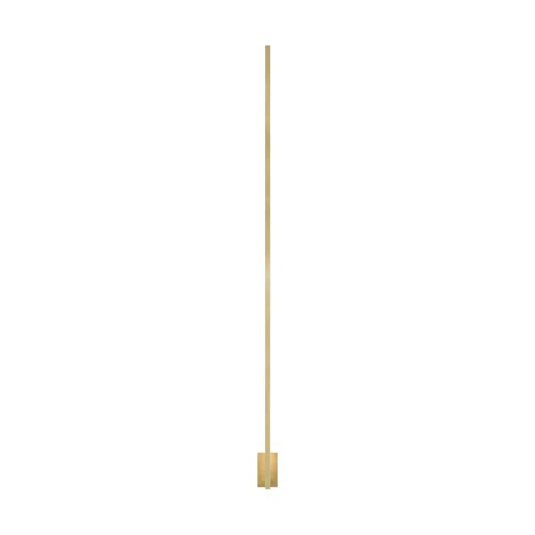 Sleek Natural Brass Dimmable LED Sconce 64.1" High