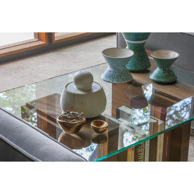 SQG Pedestal Coffee Table with Storage