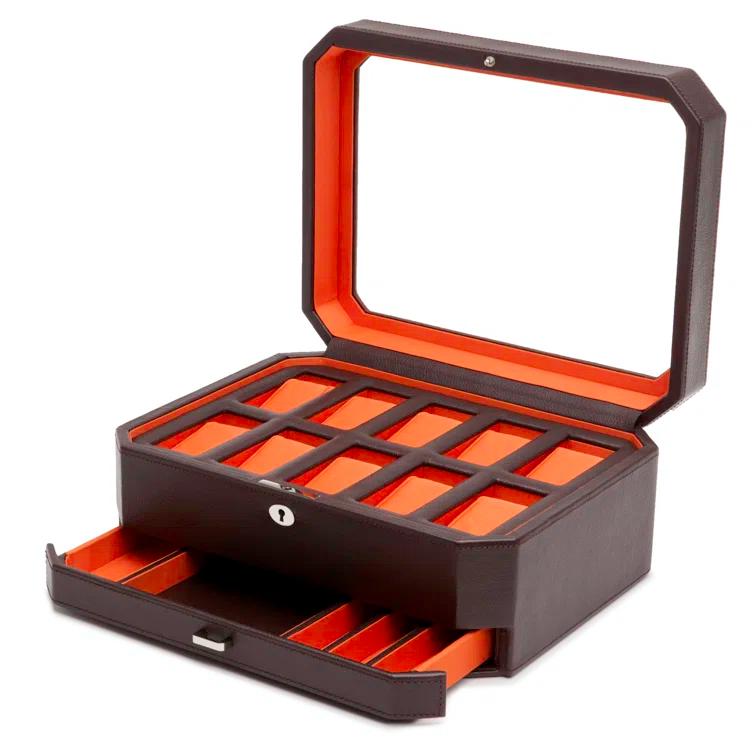 Windsor Leather 10 Piece Watch Box