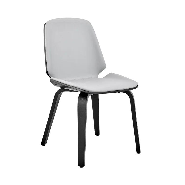 Holly Leatherette Dining Chair with Slightly Curved Seat