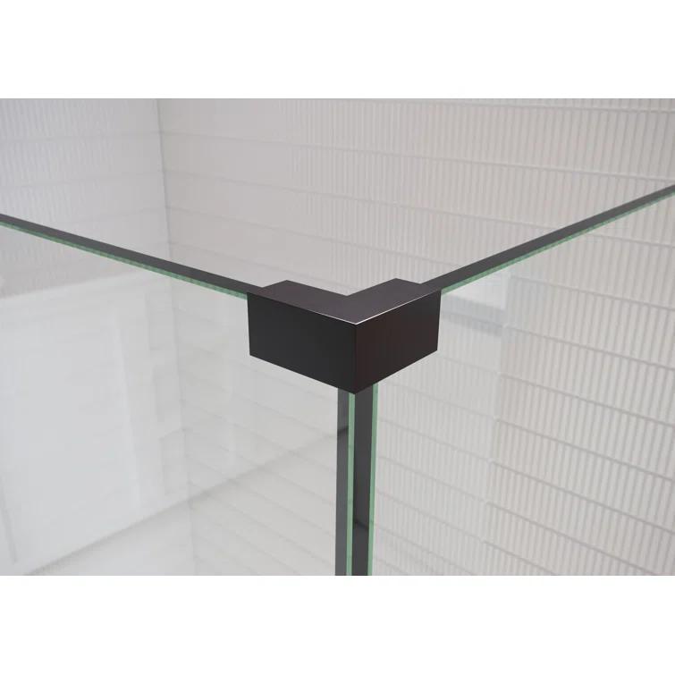 Illume 45 in. x 36 in. x 78 in. 90-degree Fully Frameless Wall Hinged Glass Shower Enclosure