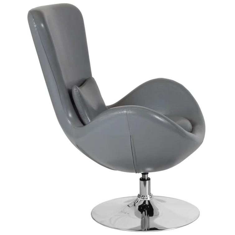 Flash Furniture Stackable Leather Seat Reception Chair with Metal Frame