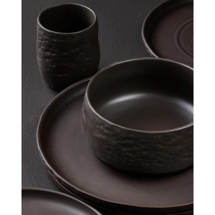 Shosai Stone by Mercer Project Shosai 16-Piece Dinnerware Set Stoneware
