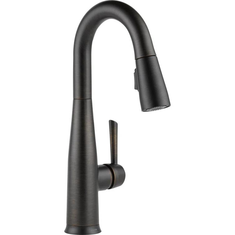 Essa Pull Down Sprayer Bar Faucet, Single Handle Prep Sink Faucet