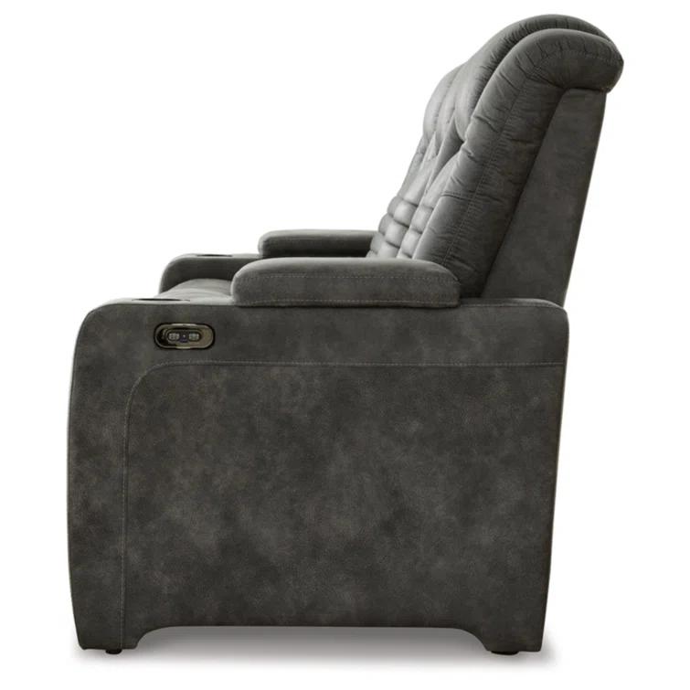 Soundcheck 83" Faux Leather Square Arm Reclining Sofa