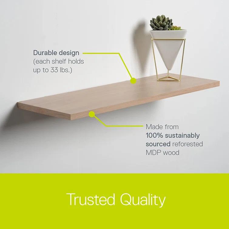 Delta Design 2 Piece Wall Shelf Set (Set of 2)