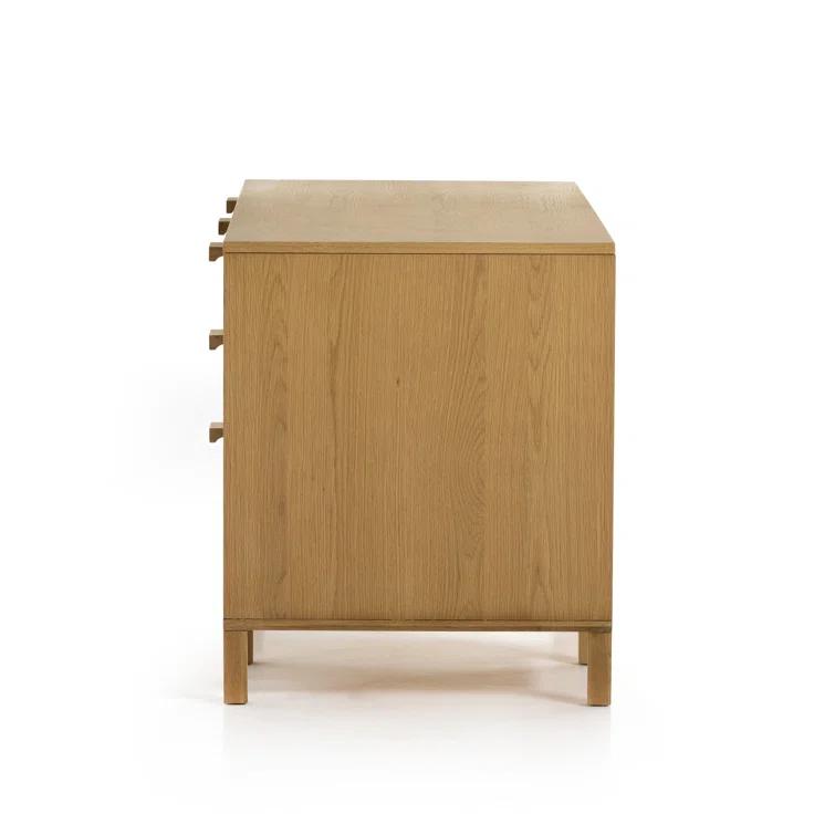 Verna Executive Desk - Honey Oak
