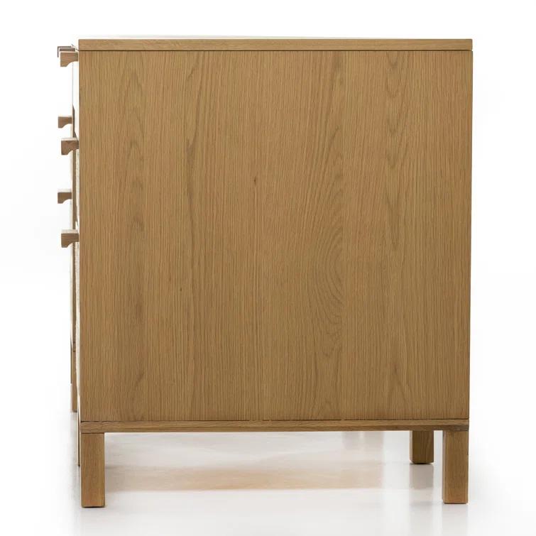Verna Executive Desk - Honey Oak