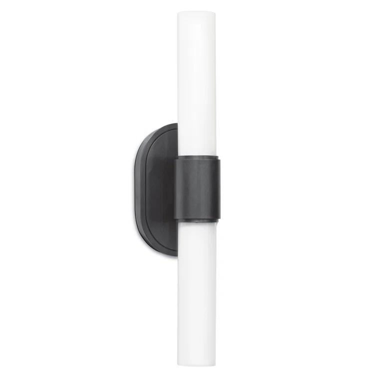 Dixon Double-Light Oil Rubbed Bronze Sconce with Opal Glass Shade