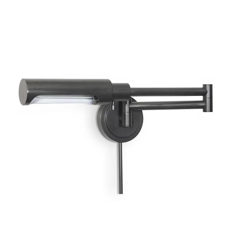 Oil Rubbed Bronze Swing Arm Task Sconce with Metal Shade