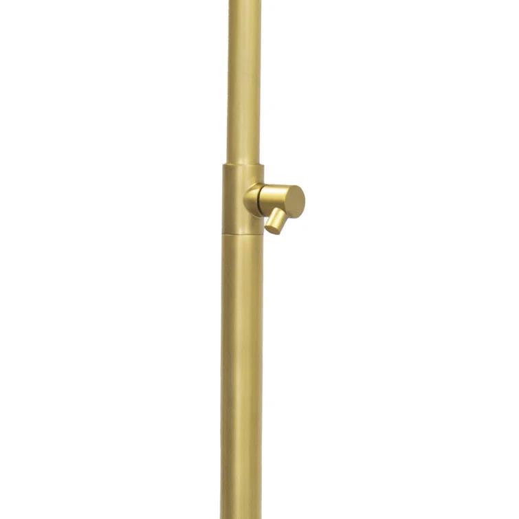 Noble Adjustable Natural Brass Floor Task Reading Lamp