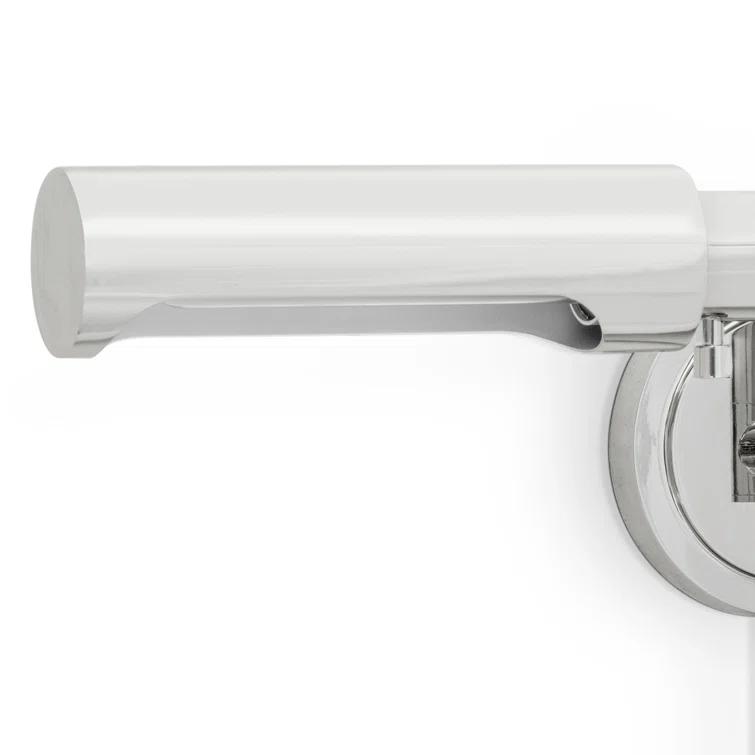 Polished Nickel Swing Arm Sconce with Metal Shade