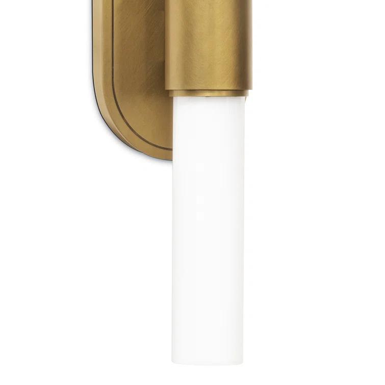 Natural Brass and Glass Double Light Sconce