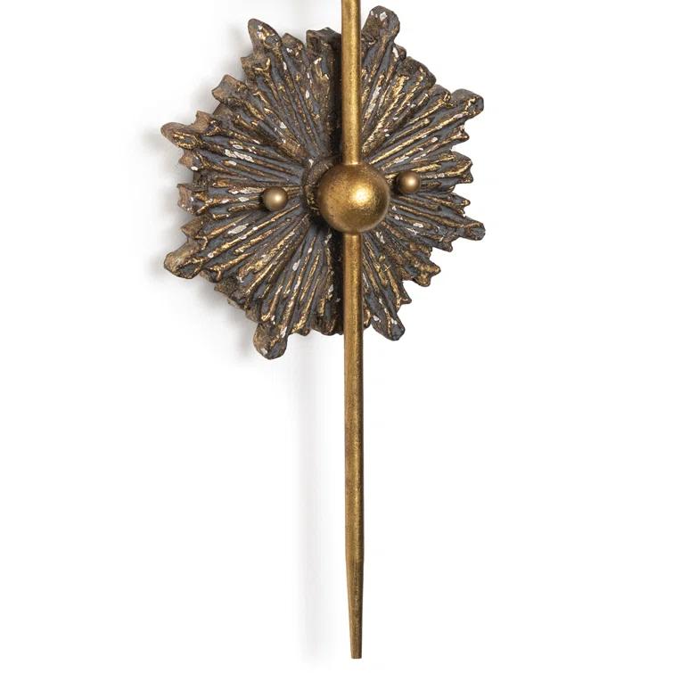 Antique Gold Linen Shade Wall Sconce with Brass Hardware