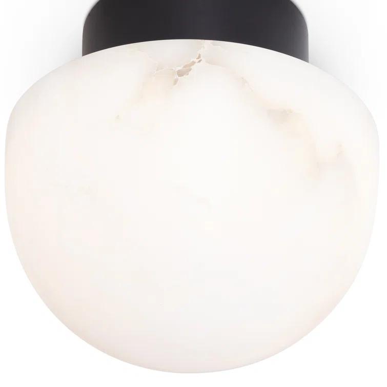 Oil Rubbed Bronze Alabaster Globe LED Flush Mount