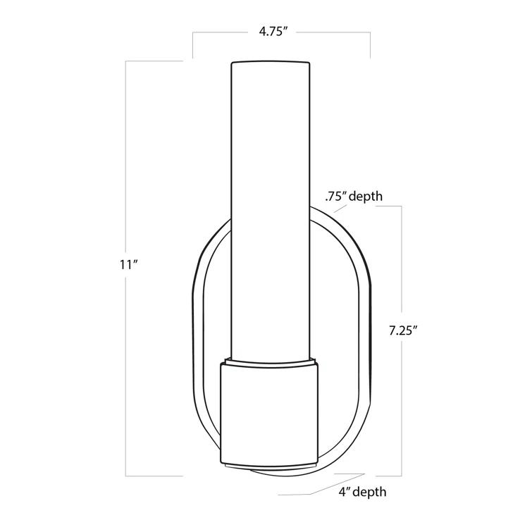 Elegant Natural Brass and Glass Direct-Wired Sconce
