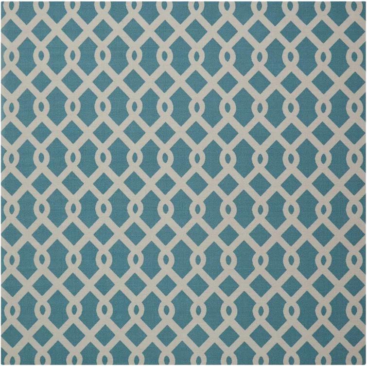 Easterly Geometric Blue/White Outdoor Area Rug