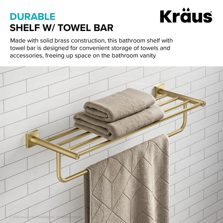 Kraus KEA-17742BG Ventus Wall Mounted Towel Rack