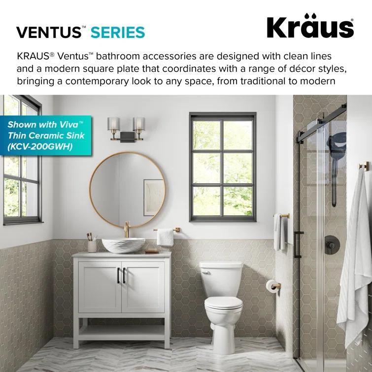 Kraus KEA-17742BG Ventus Wall Mounted Towel Rack