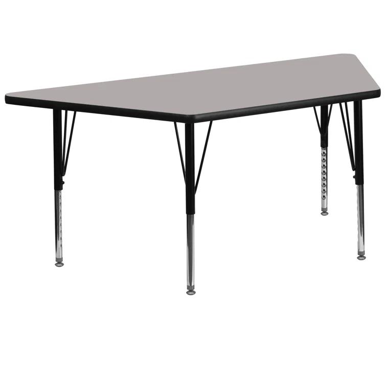 Goddard Trapezoid Thermal Laminate Activity Table with Height Adjustable Legs