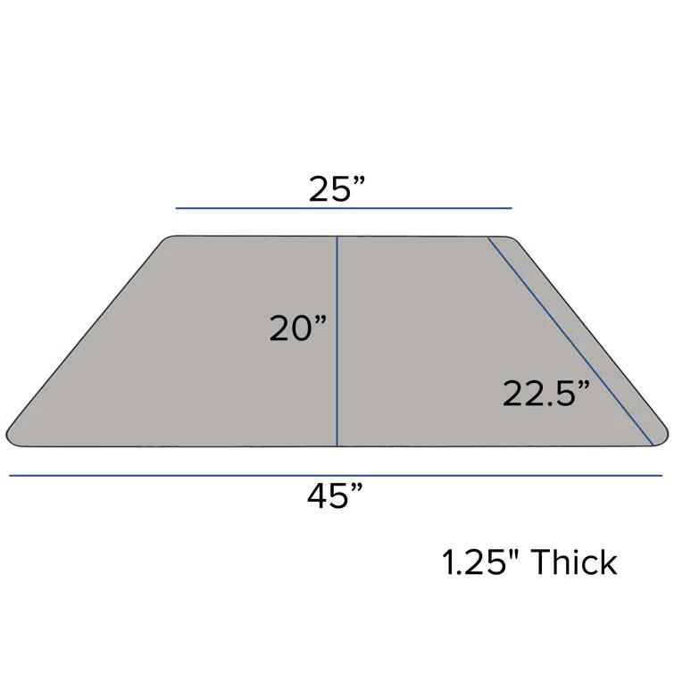 Goddard Trapezoid Thermal Laminate Activity Table with Height Adjustable Legs