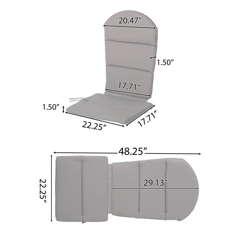 Highland Dunes Outdoor 1.5'' Adirondack Chair Back Cushion (Set of 2)