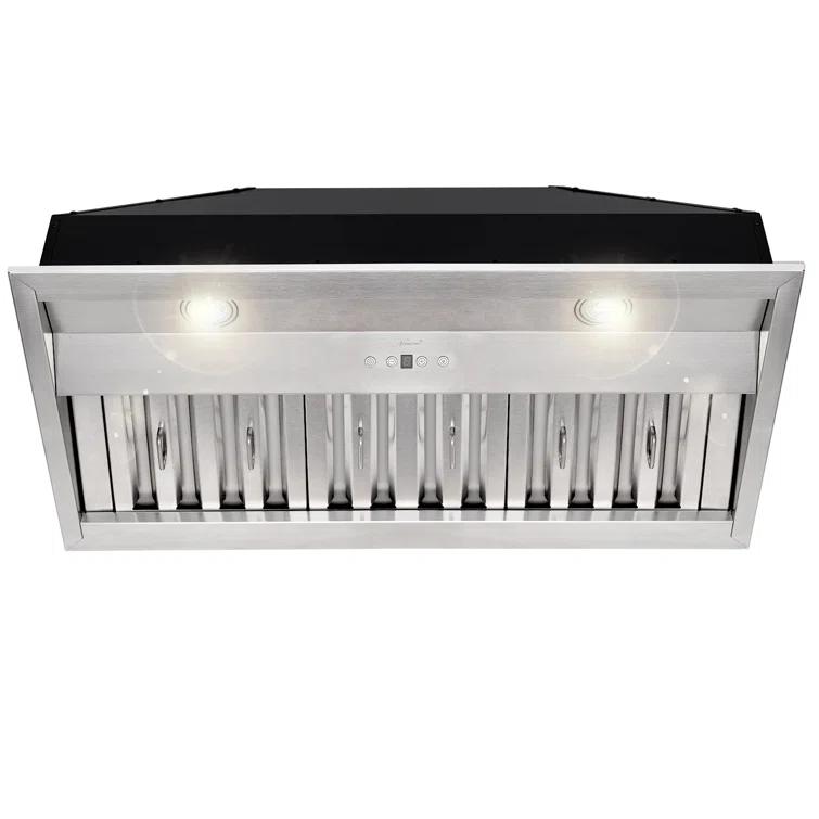 Akicon Stainless Steel 600 CFM Ducted (Vented) Insert Range Hood with Charcoal Filter