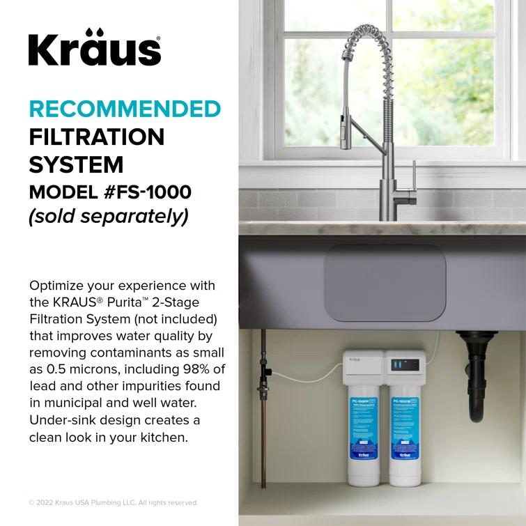 Oletto 2-in-1 Pull-Down Single Handle Kitchen Faucet