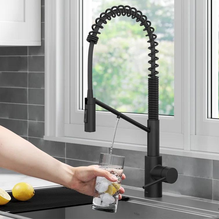 Oletto 2-in-1 Pull-Down Single Handle Kitchen Faucet