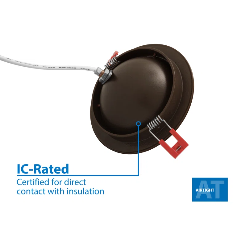 DGF43 4'' Selectable Color Temperature Dimmable Air-Tight IC Rated LED Canless Recessed Lighting Kit