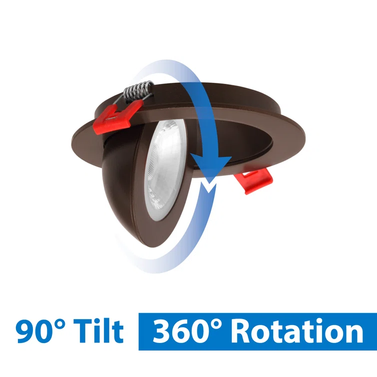 DGF43 4'' Selectable Color Temperature Dimmable Air-Tight IC Rated LED Canless Recessed Lighting Kit