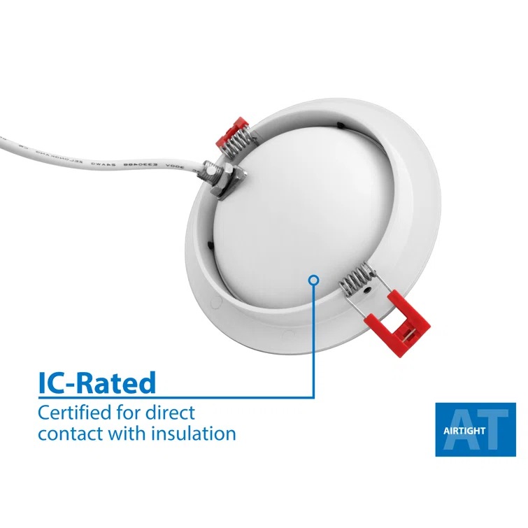 DGF43 4'' Selectable Color Temperature Dimmable Air-Tight IC Rated LED Canless Recessed Lighting Kit