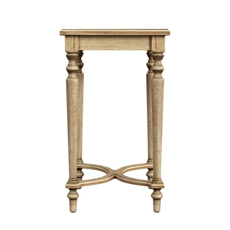 Butler Specialty Company Tyler Solid Wood Inlay Accent Table - Antique Beige