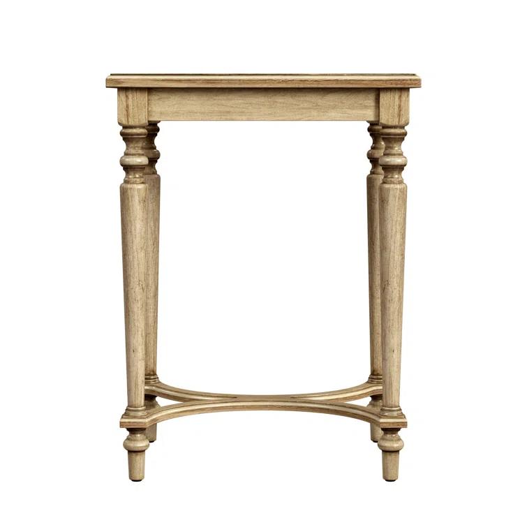 Butler Specialty Company Tyler Solid Wood Inlay Accent Table - Antique Beige