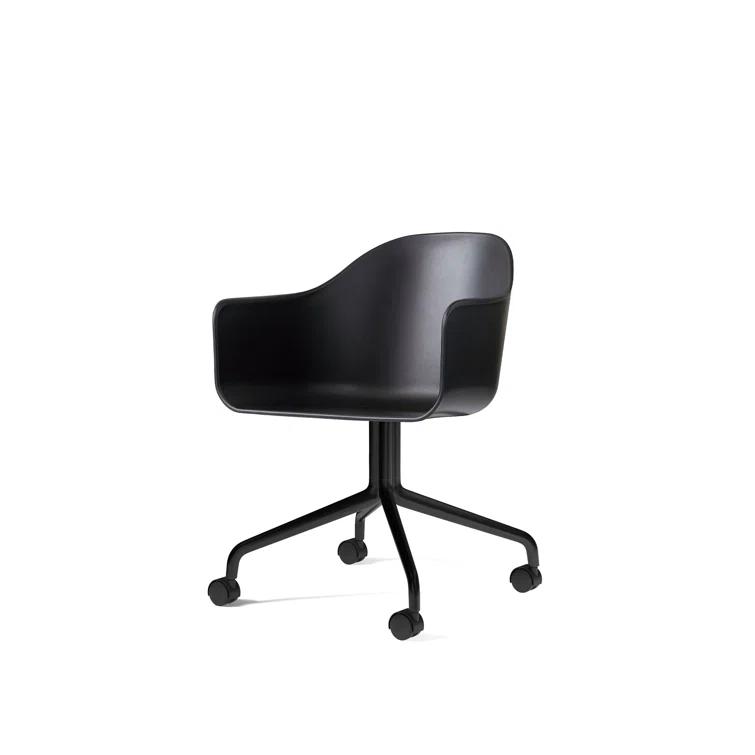 Elegant High Swivel Harbour Arm Chair in Sleek Black