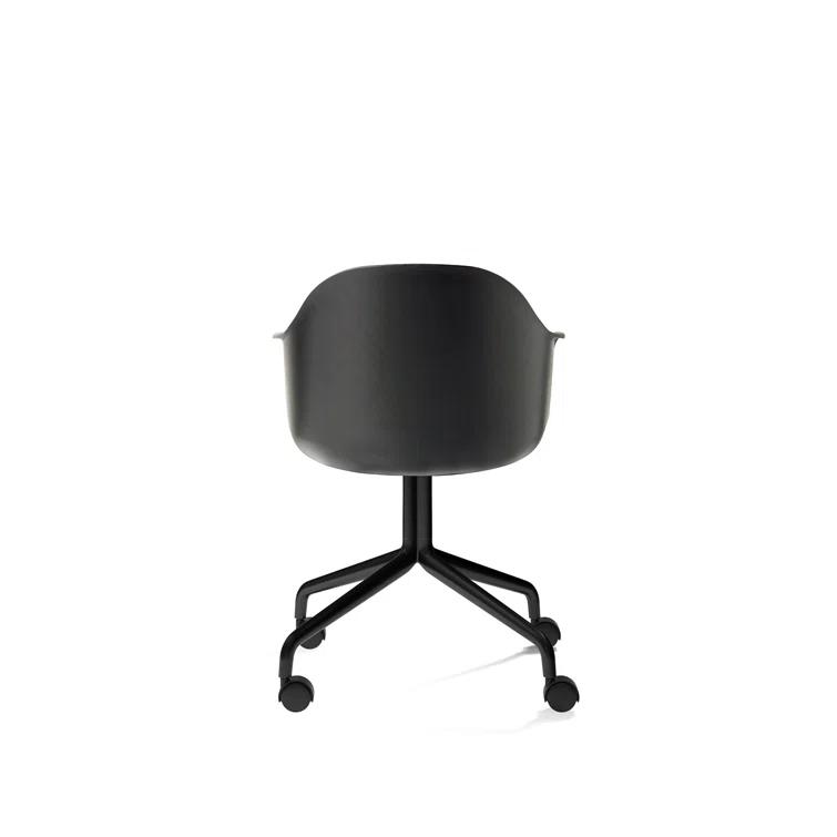 Elegant High Swivel Harbour Arm Chair in Sleek Black