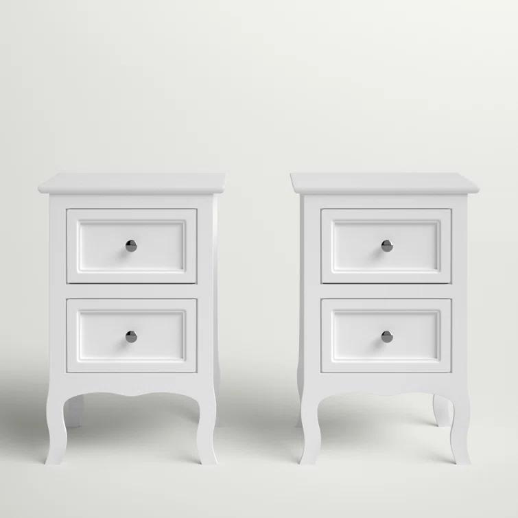 Authement 2 - Drawer Nightstand Storage Cabinet（set of 2）