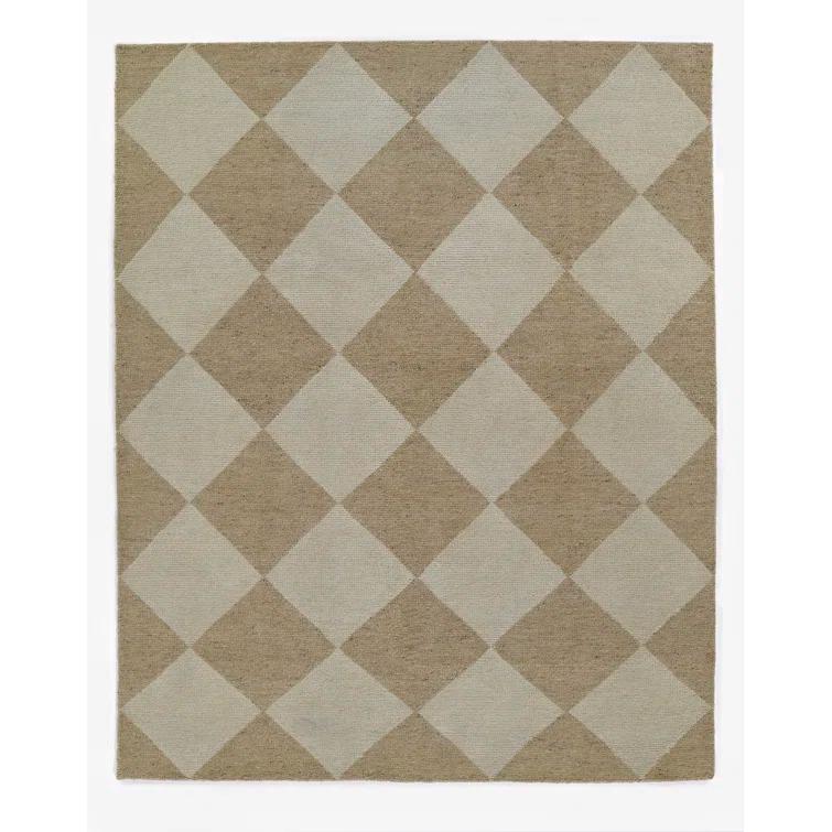 Palau Hand-Knotted Wool Rug - Beige / 6'3" x 9'