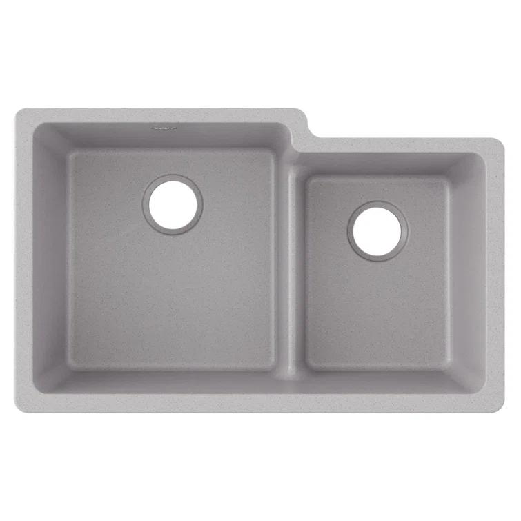 Elkay Quartz Classic 33" L x 21" W Double Basin Undermount Kitchen Sink