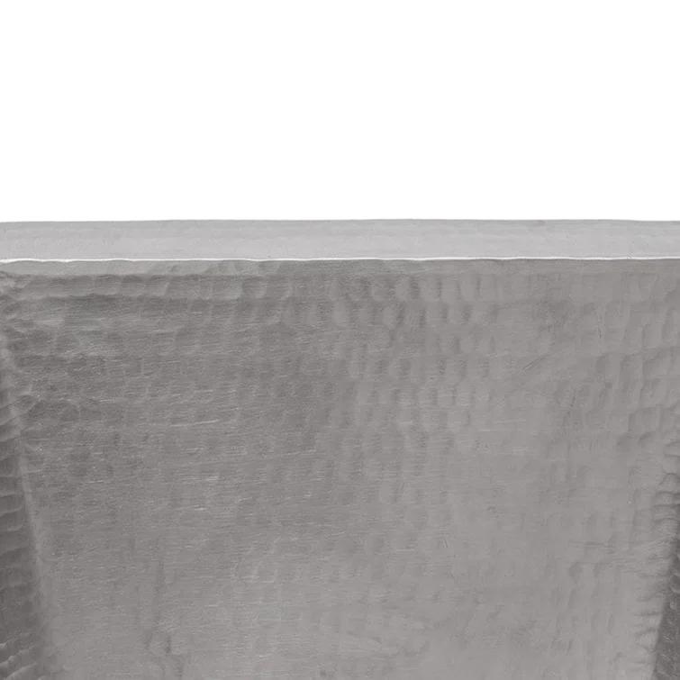 17" Rectangle Hammered Copper Bathroom Sink