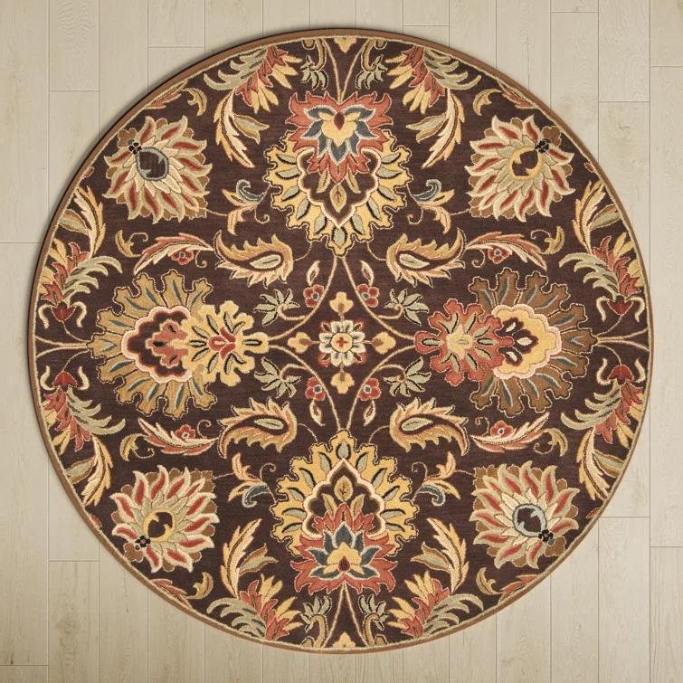 Arden Oriental Handmade Tufted Wool Dark Brown/Garnet Area Rug