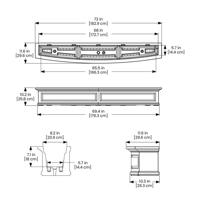 Nantucket Resin Window Box with Water Reservoir