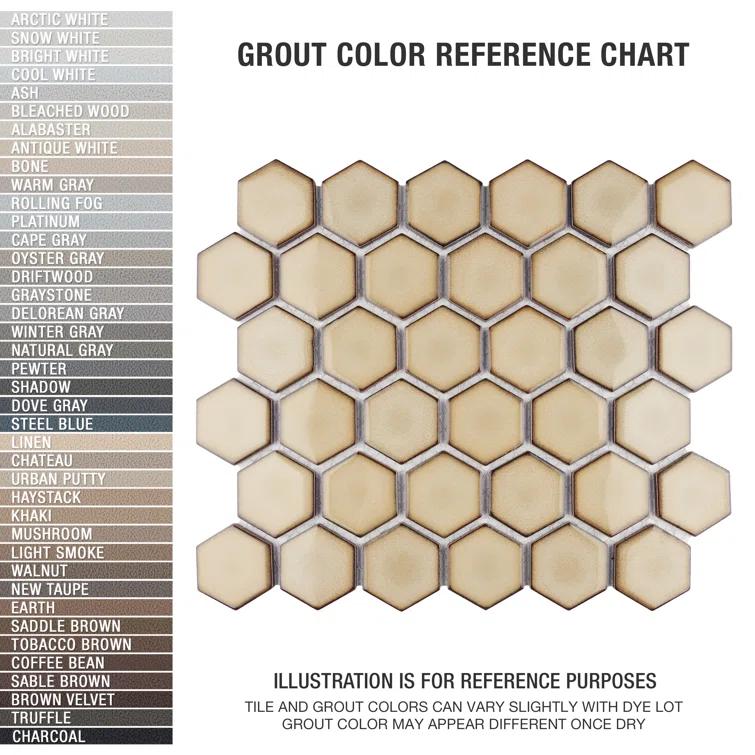 Merola Tile Hudson Due 2" Hex 10-7/8 " x 12-5/8 " Porcelain Mosaic Floor and Wall Tile