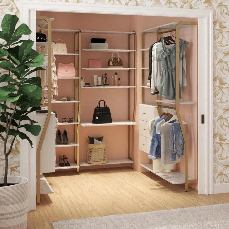 Gwenyth Closet Starter Kit with Hanging Rods
