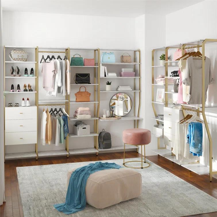Gwenyth Closet Starter Kit with Hanging Rods