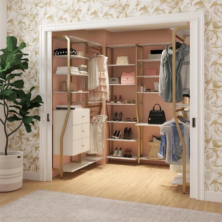 Gwenyth Closet Starter Kit with Hanging Rods