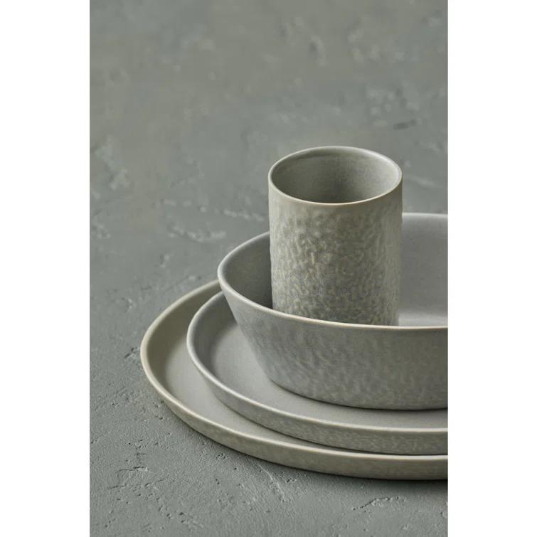 Stone by Mercer Project Katachi 16-Piece Dinnerware Set Stoneware