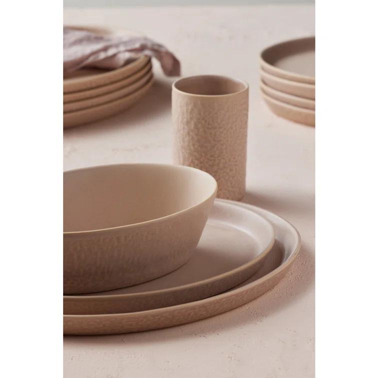 Stone by Mercer Project Katachi 16-Piece Dinnerware Set Stoneware